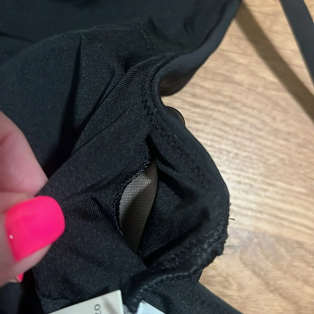 NWT Aerie Black High Neck Bikini Top Reg. $29 - Picture 6 of 7